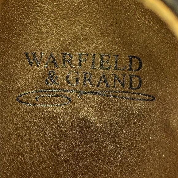 Warfield & Grand Shoes Mens 9.5 Olive Suede Cap Toe Derby Leather Dress Casual main image 9